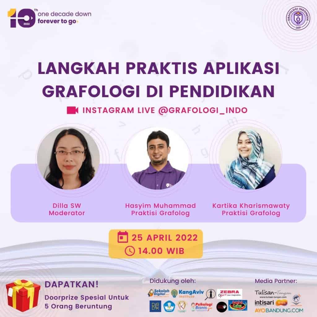 IG Live Aplikasi Grafologi di Pendidikan