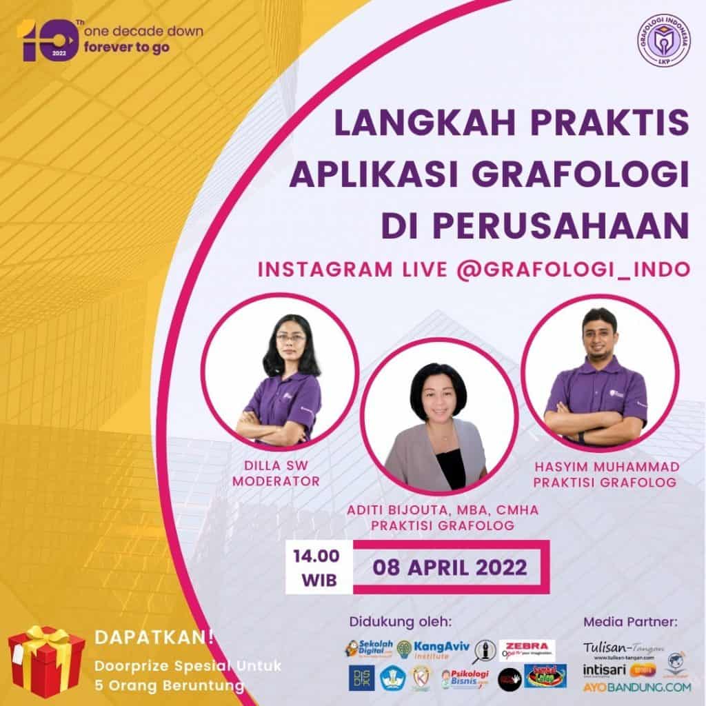 IG Live Aplikasi Grafologi di Perusahaan
