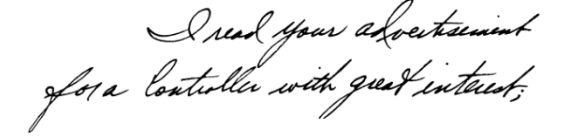 Bentuk tulisan tangan yang berpotensi  kerja di perfilman