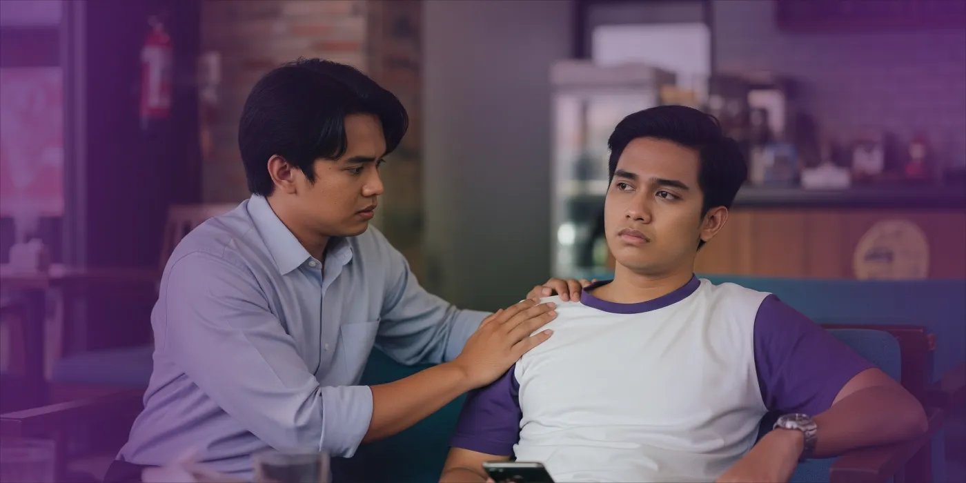 kadang laki-laki juga butuh sahabat buat menenangkan diri